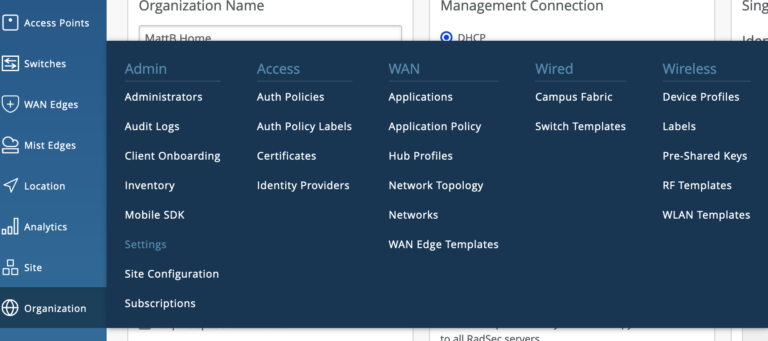 Org Settings